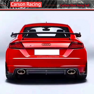 Aileron séparateur de lèvre de diffuseur arrière en fibre de carbone véritable pour <span class=keywords><strong>Audi</strong></span> <span class=keywords><strong>TT</strong></span> <span class=keywords><strong>MK3</strong></span> TTS TTRS 2015-2019 Accessoires extérieurs - Product Image 4