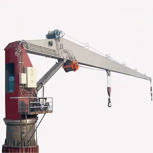 China offshore marine crane 10ton deck crane for boat using knuckle boom crane 22 tone