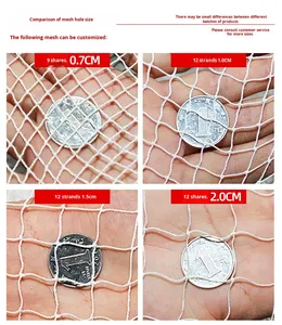 Malla de seguridad <span class=keywords><strong>antipájaros</strong></span> de alta resistencia, de nailon anudado para gallinas, con alambre de 1 mm de diámetro, servicio de corte, fácil instalación - Product Image 6