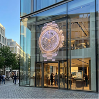 Écran LED transparent pour vitrine, affichage publicitaire haute transparence pour magasin, centre commercial, vitrine