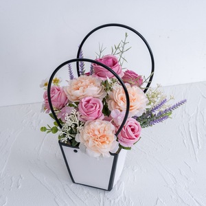 Juego de Cestas de Rosas Artificiales Jiangze Lulian, Decoración de Boda, Tela Tejida de Plástico CF01467 - Product Image 3
