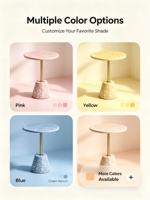 Table d'appoint ronde en terrazzo vert menthe avec base conique en métal doré, table d'angle pour canapé, pour la maison ou l'hôtel