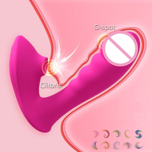 Juguete Sexual de Silicona 2 en 1 para Adultos, Masajeador de Punto G y Estimulador de Clítoris con Vibración, Vibrador con Succión para Mujeres - Product Image 4