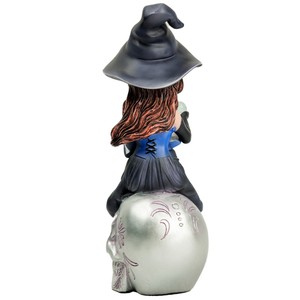 รูปปั้นเรซิ่นรูปนางฟ้าพร้อมลูกแก้ว กระโหลกนั่งตกแต่งฮาโลวีน รายละเอียดประณีต วาดด้วยมือ - Product Image 5