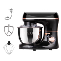 Mélangeur électrique de cuisine avec CB 6.2L 1300W 10 vitesses crochet à pâte fil fouet et batteur mélangeur d'aliments mélangeur sur pied