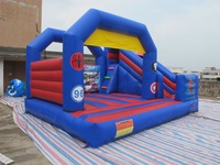 Château gonflable de videur sautant de thème de Spiderman avec le combo de glissière à vendre