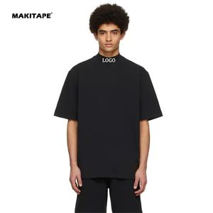 T-shirts à col roulé Boxy Hp260 personnalisés, lourds, à col montant, pour hommes, décontractés, adultes, imprimés - Product Image 2