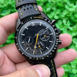 Nouvelle Montre de Luxe pour Homme, Bracelet en Cuir, Automatique, Mécanique, Compteur de Vitesse, Étanche, Lumineuse, Sportive, avec Date pour Homme - Product Image 1