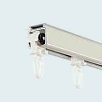 Rail de rideau moderne en plastique solide et réutilisable à poinçonnage direct pour restaurant école avec longueur personnalisable