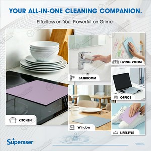 Éponges magiques Superaser, lingettes de nettoyage ménager puissantes sans produits chimiques pour la cuisine et la salle de bain - Product Image 3