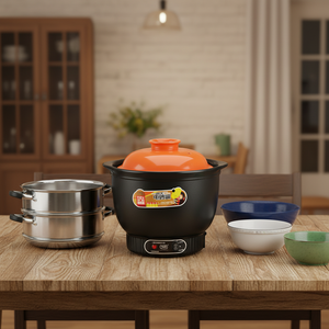 Marmite Électrique Populaire pour Soupe et Ragoût, avec Couvercle en Céramique, Multicuiseur Santé pour la Maison, Cocotte Électrique pour la Maison - Product Image 1