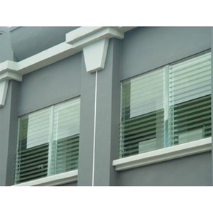 Fenêtre à persiennes en verre et aluminium au design moderne pour l'extérieur, <span class=keywords><strong>avec</strong></span> cadre en aluminium à commande manuelle - Product Image 1