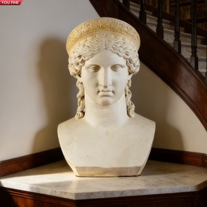 Escultura de Juno Ludovisi en Mármol Blanco Tallada a Mano YOUFINE, Busto de <span class=keywords><strong>Hera</strong></span>, Estatua Clásica para Decoración de Interiores de Bibliotecas y Villas - Product Image 6