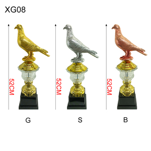 Trofeo Coppa fabbricazione trofeo di plastica piccione tazze sportive medaglie e nastri in ottone semplice Pin oro Tennis personalizzato resina trofeo - Product Image 2