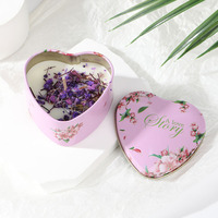 Nouvelles bougies parfumées personnalisées à l'huile essentielle de fleurs séchées créatives pour la Saint-Valentin, cadeaux de mariage
