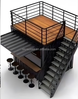 Conteneur maritime de 10 pieds remis à neuf, fabriqué en Chine, pour kiosque à café, boutique à vente rapide, avec panneaux sandwich en acier, design moderne, pour salle de bain