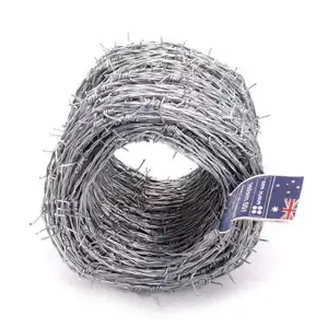 Extra Durable Fence Reverse-Twist Galvanized Barbed Wire Fencing High Quality Malaysia Top Manufacturer Razor Wire Alternative