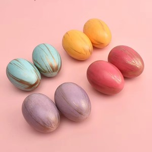 Wholesale Bulk Empty Gift DIY Round Shape Plastic Easter Eggs Hanging Ornaments <b>Decoration</b> Factory Price - Product Image 6
