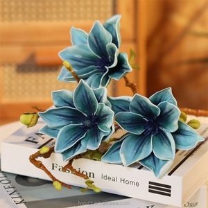 Fiori Artificiali Profumati all'Ingrosso, Ramo <span class=keywords><strong>di</strong></span> Magnolia in Stile Cinese Realistico, Centrotavola Fatto a Mano per Matrimoni e <span class=keywords><strong>Casa</strong></span> - Product Image 4