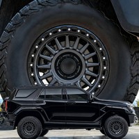 Jantes Beadlock 17 et 18 pouces, 2 pièces, 6X139.7, noir mat, motif grec, pour course tout-terrain, pour Toyota Hilux Ford Ranger, ajustement sur mesure