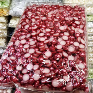 Hạt ngọc trai nhựa ABS nửa tròn, mặt phẳng, màu sắc đa dạng, kích thước từ 2mm-14mm, màu trắng, dùng làm đồ thủ công tự làm, xuất xứ từ nhà máy Oleeya. - Product Image 5