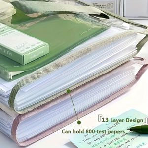 1PC Student Accordion Folder <b>File</b> Bag Large Capacity Test Paper <b>Storage</b> - Product Image 1