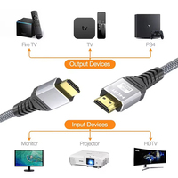 Câble HDMI vers HDMI plaqué or 2.1 HD 8k 60hz 4k 120hz, câble vidéo HDMI, câble HDMI 3D, 1m 2m 3m, câble HDMI 2.1
