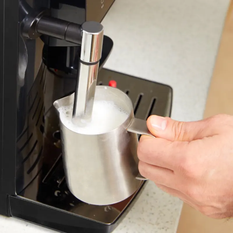 Holesale-cafetera profesional automática, máquina de café expreso con leche caliente y agua caliente, capuchino