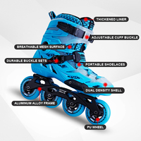 Patins à roulettes en ligne Margao de haute qualité, réglables, professionnels, pour le freestyle et le slalom, quatre roues, jaunes, roulements ABEC7, EVA