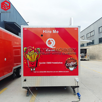 Chariot de nourriture mobile avec installation de crème glacée Stockage frigorifique et cuisine complète pour les vendeurs d'aliments de rue à vendre