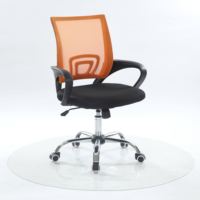 Vente en gros de chaises d'attente minimalistes respirantes en maille grise pour visiteurs invités chaises de bureau pivotantes à dossier moyen pour la maison et le bureau
