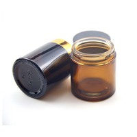 Pots en verre de qualité alimentaire pour crème de soin de la peau 500ml 270ml 250ml 180ml 120ml pots de bougie ambrés à face droite.
