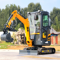 Mini-excavatrice SDJK 2 tonnes, moteur Kubota, EPA EURO5, excavatrice sur chenilles, mini-excavatrice 1 tonne, 3,5 tonnes pour utilisation agricole