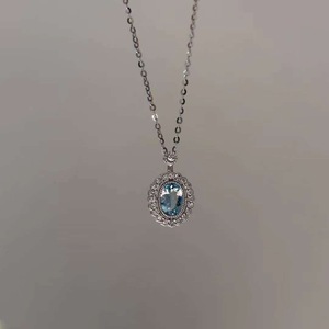 Collar con Colgante de Plata de Ley S925, Diseño de Perla Orbital Morada Taro, Cadena para Clavícula de Alto Brillo, Diseño de Planeta Nicho - Product Image 1