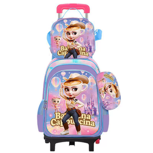 2026 Schüler-Rollrucksack, Lunchbag und Federmäppchen – Berg- und Meeres-Capybara-Serie, Cartoon-Dreiteiliges Rucksack-Set - Product Image 5
