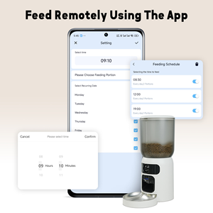 Distributeur de nourriture intelligent pour animaux de compagnie Petop Factory <span class=keywords><strong>avec</strong></span> application de contrôle à distance, caméra HD, surveillance vidéo, alimentation programmée, comedero para mascotas pour chiens et chats - Product Image 4