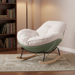 Poltrona de Balanço Moderna Nórdica de Luxo, Confortável e Grande, Estilo Pinguim, para Sala de Estar, Quarto e Escritório, Reclinável Individual para Adultos - Product Image 1