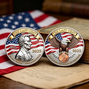 Pièce commémorative du dernier cent de dollars américain Lincoln, pièce de monnaie historique, pièce de monnaie de défi historique, cadeaux souvenirs historiques pour collectionneurs - Product Image 4