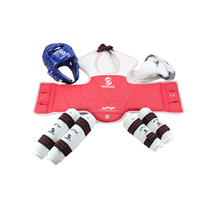 Équipement de Taekwondo WOOSUNG, ensemble de 5 protections pour la tête, les tibias, les bras, la poitrine et le bas du dos