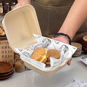 Custom Eco-Friendly Grease Proof PE Biodegradable Recyclable Disposable Food Packaging <b>Paper</b> for Cookies Pie - Product Image 6