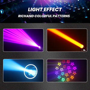 Đèn sân khấu chuyên nghiệp Luces Dj 200W, đèn Moving Head 18 lăng kính, đèn <span class=keywords><strong>Beam</strong></span> Spot <span class=keywords><strong>LED</strong></span> RGBW, hiệu ứng cầu vồng, đèn sân khấu Disco DMX - Product Image 2