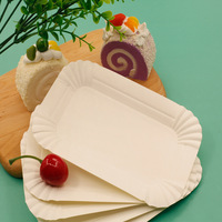 Assiette en papier pour fête, assiette carrée pour gâteau et dessert, assiette en papier jetable