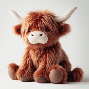 Tùy Chỉnh Oem Odm Cao Nguyên Bò Thú Nhồi Bông Đồ Chơi Siêu Mềm Gia Súc Đồ Chơi Sang Trọng Cao Nguyên Bò Plushie - Product Image 2