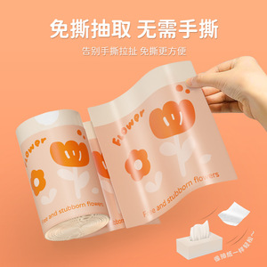Thickened Printed Drawstring Trash Bags 45x50 Mm 100 Pcs Per Roll For Home Kitchen Dormitory Use - Product Image 1