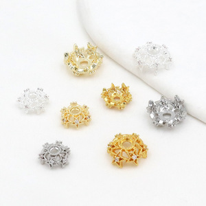 ทองแดงเคลือบทองและเงิน 14k ที่มีความคงทนของสีสูง ประดับด้วยเพทายแบบไมโครเซ็ต และดาวห้าแฉกประดับเพชรเต็มดวงแบบ DIY - Product Image 4