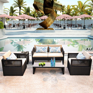 Canapé d'extérieur, <span class=keywords><strong>patio</strong></span>, jardin, balcon, table basse en métal, ensemble hôtel, villa, <span class=keywords><strong>patio</strong></span>, tous temps, imperméable, en rotin, meubles - Product Image 4