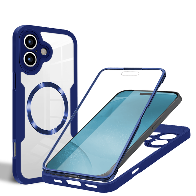 New Magnetic Wireless Charging Screen Protector 360 Protection Phone case for iPhone 17 Air Pro Max 16 15 14 13 12 11 Back Cover