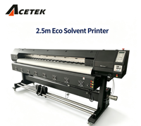 Impresora Eco Solvente Acetek de 2.5m a Bajo Precio, Nueva, con Plotter de Impresión Xp600 I3200 para Vinilo, Adhesivos, Lona, Pancartas Flexibles y Papel