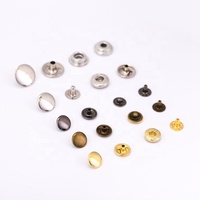 Botones Magnéticos Redondos de Cobre de Alta Calidad de 15 mm, de Cuatro Partes, para Abrigos, Prendas de Vestir y Bolsos