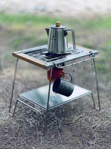 Table de pique-nique portable en alliage d'aluminium pour barbecue en plein air, combinaison barbecue IGT, table de camping en plein air - Product Image 4